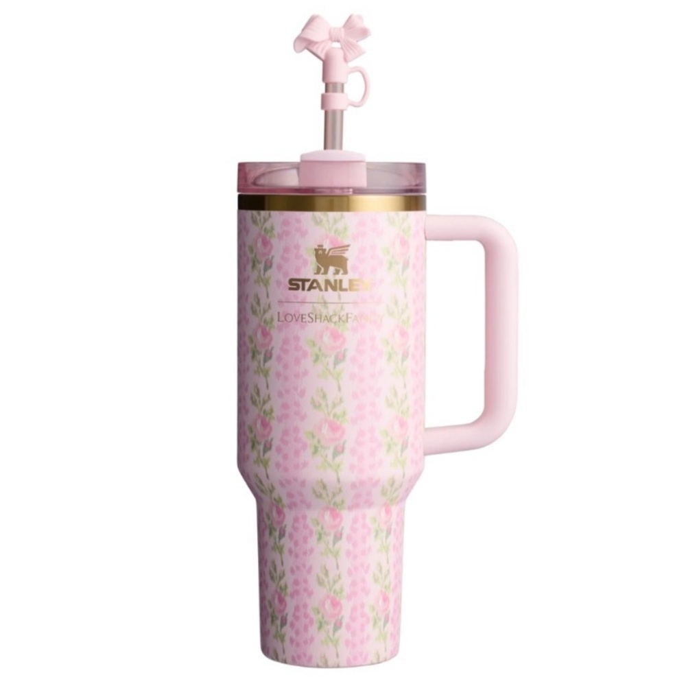 NWT 40 oz STANLEY X LOVESHACK FANCY Blooming Heirloom Order Confirmed Pink Green